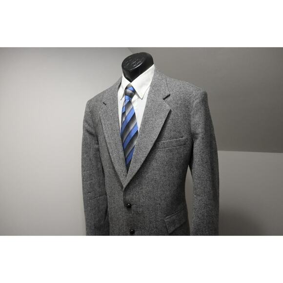 Christopher Hayes Tweed Wool Blazer Sports Jacket MADE IN USA Mens Sz 46 L - Picture 3 of 16